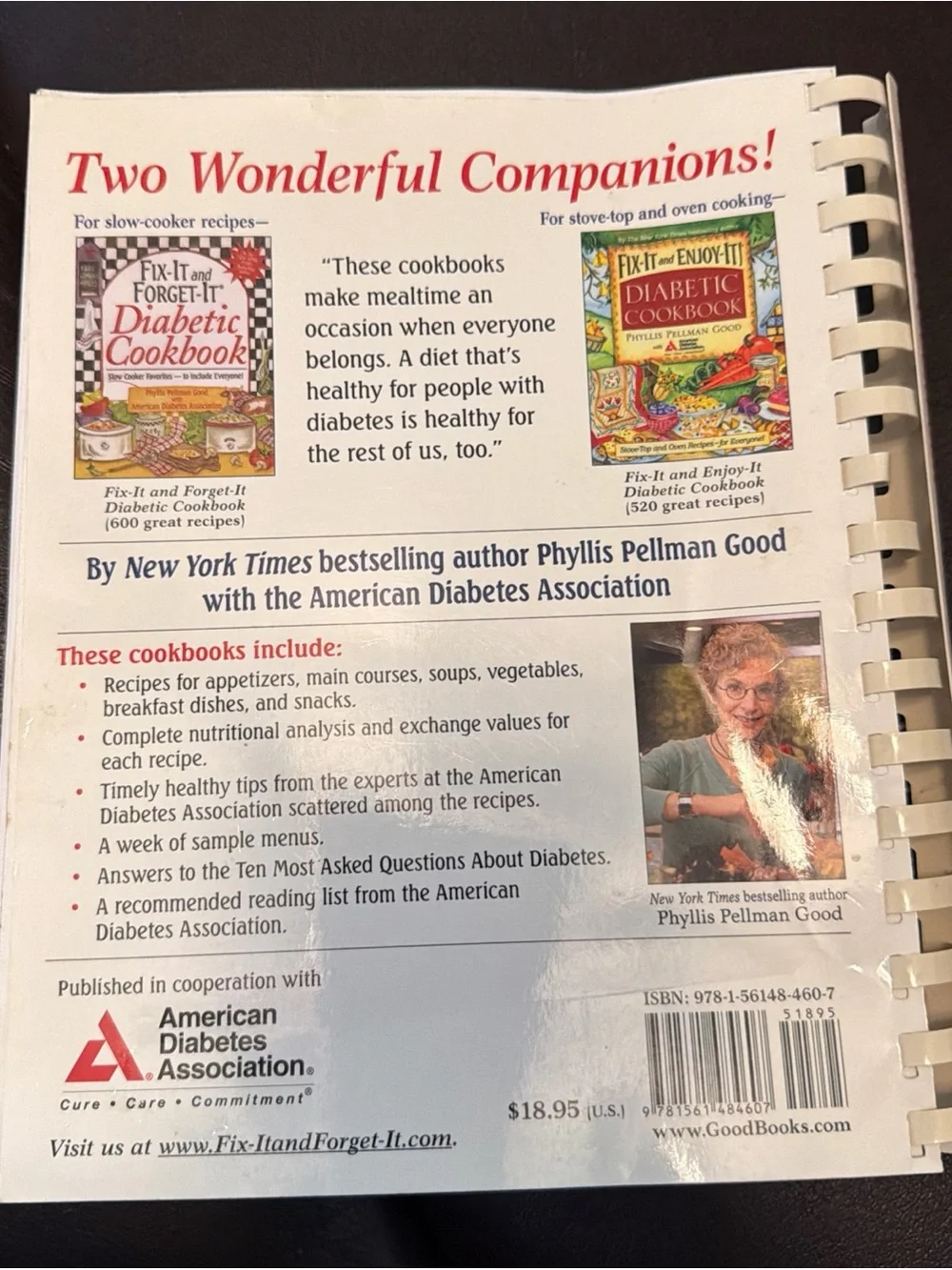 Fix-It and Forget-It Diabetic Cookbook - White Cover Spiral